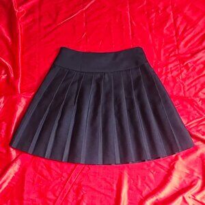Preppy School Girl Uniform Style Pleated Skirt Marine Blue